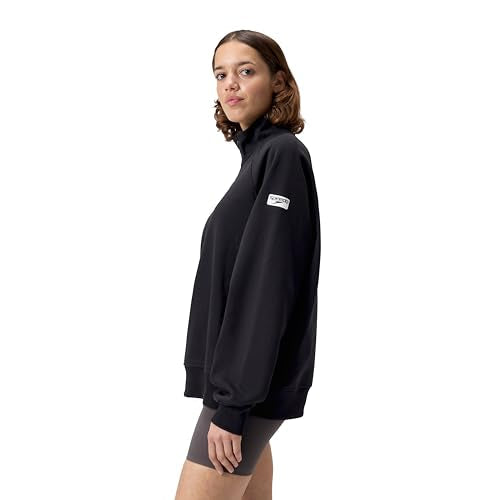 Speedo Standard Sweatshirt Quarter Zip Pull Warm Up, 2024 Team Black