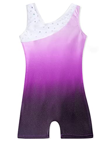 DAXIANG Gymnastics Leotards for Girls, Leotard for Girls Gymnastics Outfit Black Shorts Dance Unitard Biketards Blue Pink