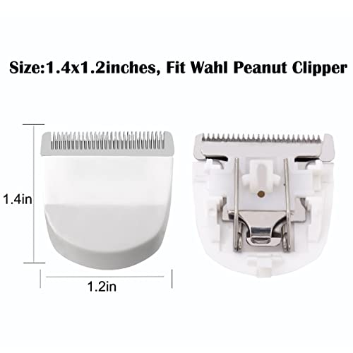 2 Pack Professional Peanut Clipper/Trimmer Snap On Replacement Blades #2068-300 - Compatible with Wahl Peanut Hair Clipper/Trimmer, White