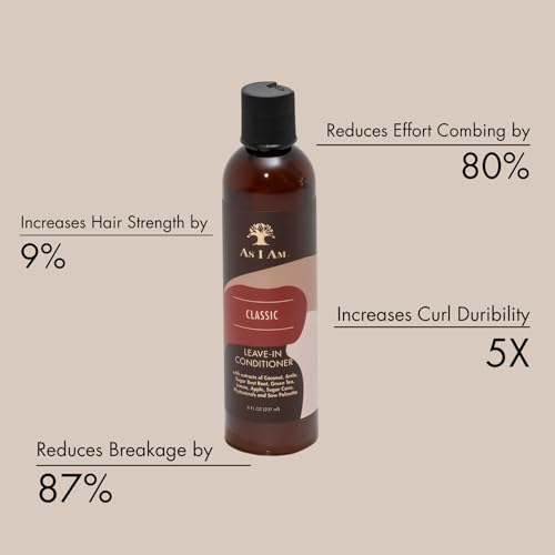 As I Am Detangling Conditioner Leave-in Tangle Releaser, 8 Ounce