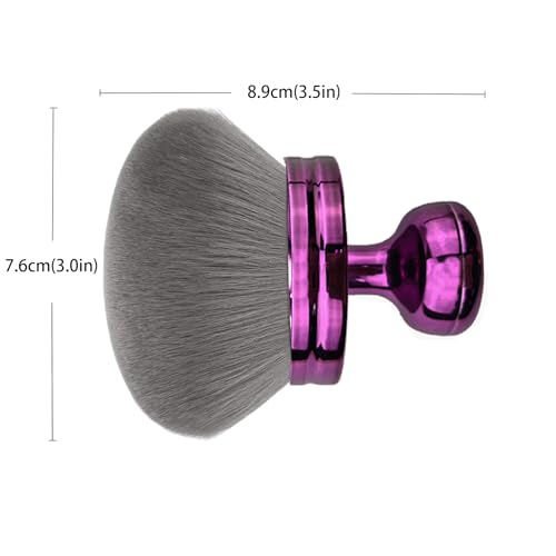 Extra Large Body Makeup Brush for Self Tanner, 3 Inch(76mm) Wide Round Head Brush, Body Brush for Self Tanner, Blends Bronzer, Foundation, Leg & Back Makeup, Wet & Dry Use, Even Application