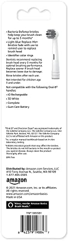 Amazon Basics Electric Toothbrush Head Replacement Brush, White, 5 Count (Fits Most Oral-B Brushes) (Previously Solimo)