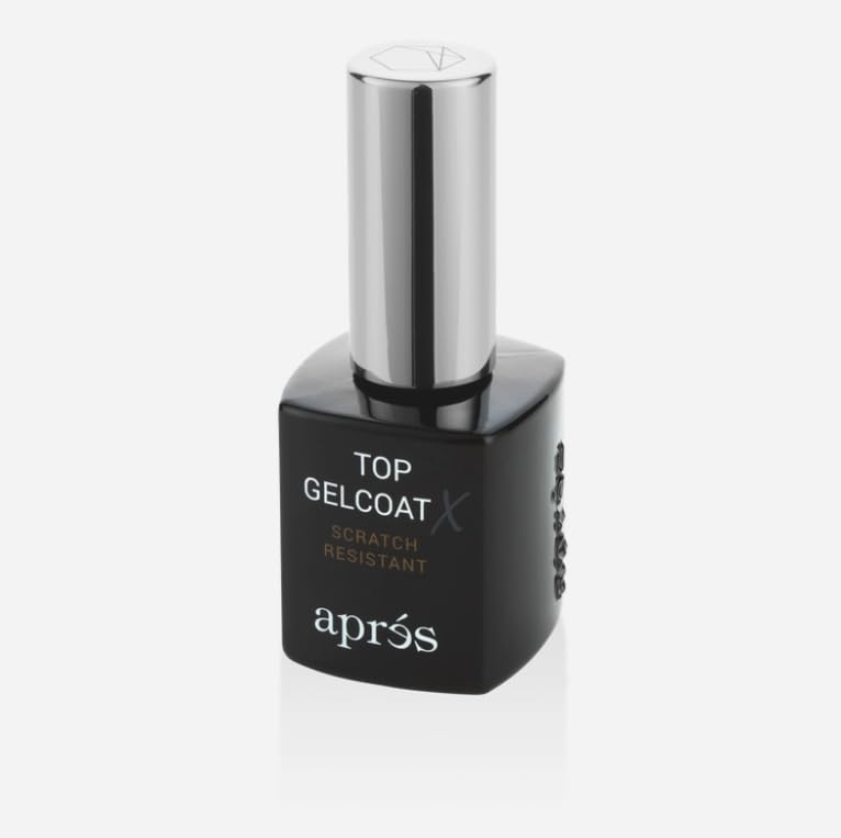 APRÉS Top Gelcoat X - 15ml - Scratch Resistant Gel Nail Polish Soak Off Top Coat Glossy Finish