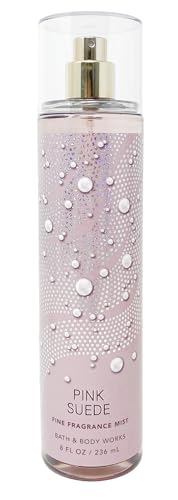 Bath & Body Works Pink Suede - Trio Gift Set - Fine Fragrance Mist, Body Cream and Body Wash With a Himalayan Salts Springs Soap.