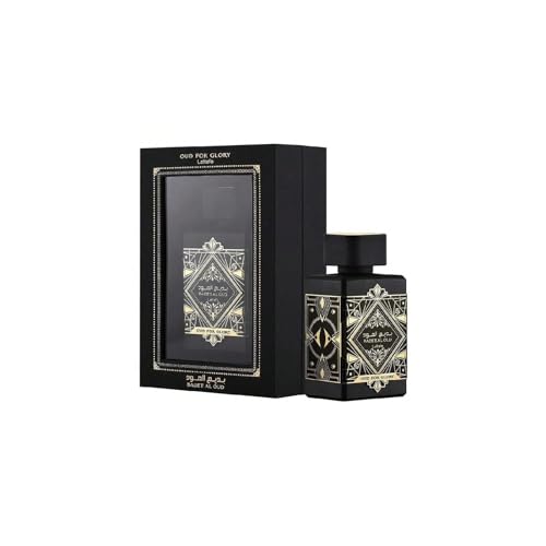 Lattafa for Unisex 3 Piece Eau de Parfum Gift Set (Bade'e Al Oud Oud for Glory + Maahir + Maahir Black Edition for Men) 3.4 Ounce/100 ml each