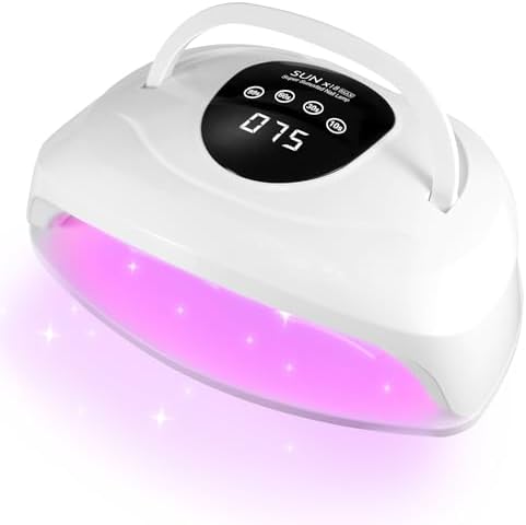 320W LED Nail Lamp,UV Nail Dryer for Dual Hands Gel Polish, 4 Timers 72Pcs Lamp Beads UV Nail Lamp Professional Nail Dryer Light, Automatic Sensor for Fingernail and Toenail