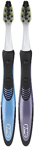Oral-B Pulsar Battery Toothbrush with Charcoal Infused Bristles, Soft, 2 Count