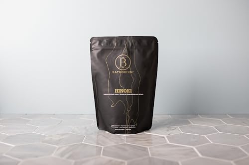 Bathorium Hinoki Mineral Magnesium Chloride Bath Flake, Relaxing Bath Soak with Japanese Hinoki, Detoxifying, pH Balanced for Women, Good for Sensitive Skin, 26 oz