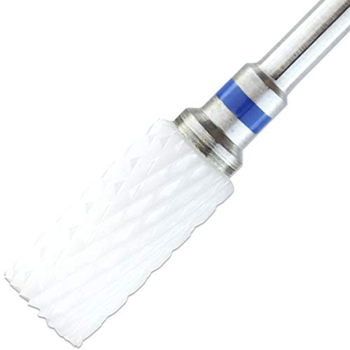 Pana Professional - Flat Top Small Barrel White Ceramic Bit 3/32" Shank Size - Nail Drill Bit for Dremel Machine