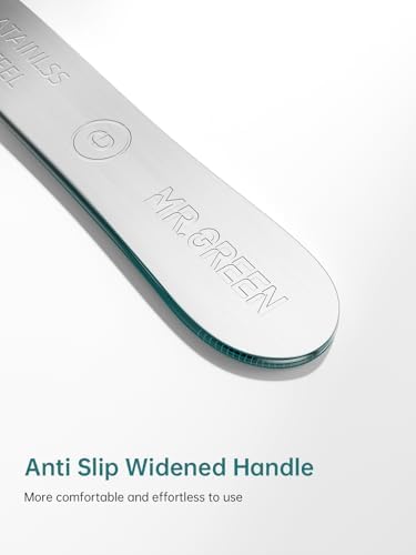 MR.GREEN Curved Nail File – Double-Sided Metal Nail File for Men & Women with Protective Travel Case, Ergonomic Anti-Slip Handle, Washable & Reusable, for Fingernails & Toenails