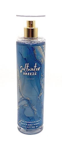 Bath & Body Works Saltwater Breeze Fine Fragrance Mist 8 Fluid Ounce Spray (Packaging As Pictured)