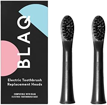 BLAQ Electric Toothbrush Replacement Heads - Sonic Toothbrush Heads Replacement - BLAQ Electric Toothbrush Refill - Optimal Plaque Control Toothbrush Heads - Pack of 2