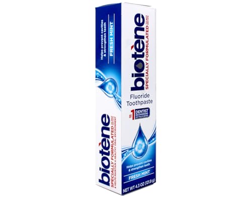 Biotene Dry Mouth Toothpaste, Fresh Mint Original, 4.5-Ounce Box (Pack of 4)