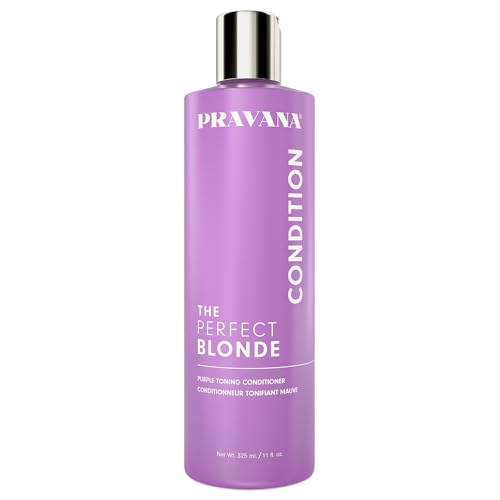 Pravana The Perfect Blonde Purple Toning Conditioner | Neutralizes Brassy, Yellow Tones | For Color-Treated Hair | Adds Strength, Shine, Elasticity