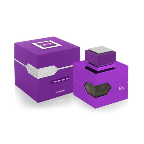 Al Haramain LAventure Iris for Unisex - Arabian Perfume for Women and Men - Oriental Floral Long Lasting Fragrance - Arabic Perfume - Extrait De Parfum Spray - 3.38 oz