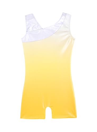 DAXIANG Leotard Gymnastics Girls Leotard Gymnastics Yellow 100