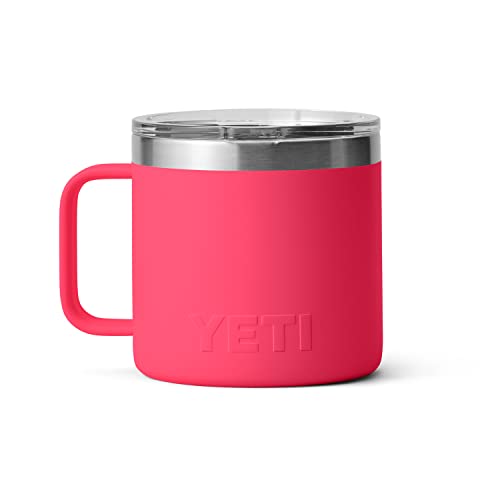 YETI Stainless Steel Rambler Drinking_Cup, Vacuum Insulated, with MagSlider Lid, 14 Ounces, Bimini Pink