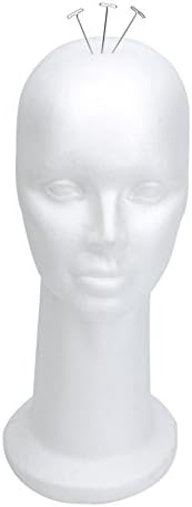 BHD BEAUTY 15" Styrofoam Foam Mannequin Manikin Display Head Wig Hat Stand White Foams Sale