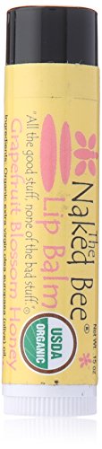 The Naked Bee Lip Balm Grapefruit Blossom Honey (.15oz) Moisturizing Lip Balm for Women with Vitamin E & Beeswax to Soothe, Hydrate & Nourish Chapped, Dry Lips - For Soft, Smooth & Healthy Lips