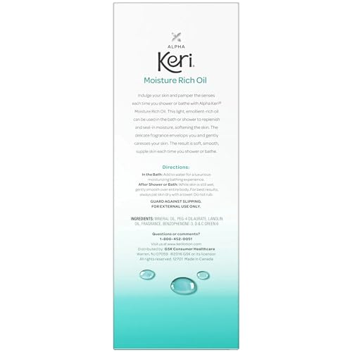 Alpha Keri Shower & Bath Moisture Rich Oil 16 oz (Pack of 3)