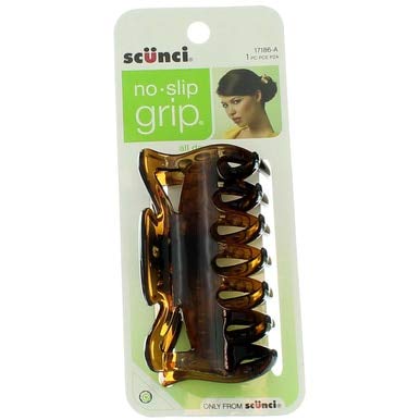 Scunci Tortoise Shell No Slip Grip Jaw Clip - 1 Count (Pack of 1) - Women's Hair Clip - Practical/Functional - Target Audience: Girls with Thick Hair