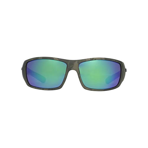 HUK, Polarized Lens Eyewear with Performance Frames, Fishing, Sports & Outdoors Sunglasses Oval, (Spearpoint) Green Mirror/Southern Tier Subphantis, Medium/Large
