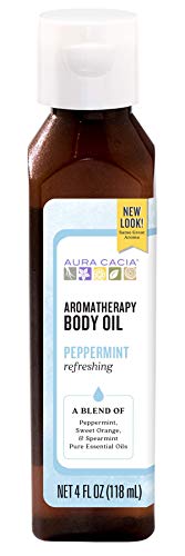 Aura Cacia Body Oil, Refreshing Peppermint, 4 Fluid Ounce