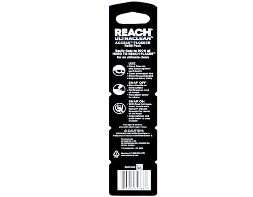 REACH Ultraclean Access Snap-On Flosser & Flosser Refill Head 28 ea, Pack for Proper Oral Care, Mint Flavor 1 ea