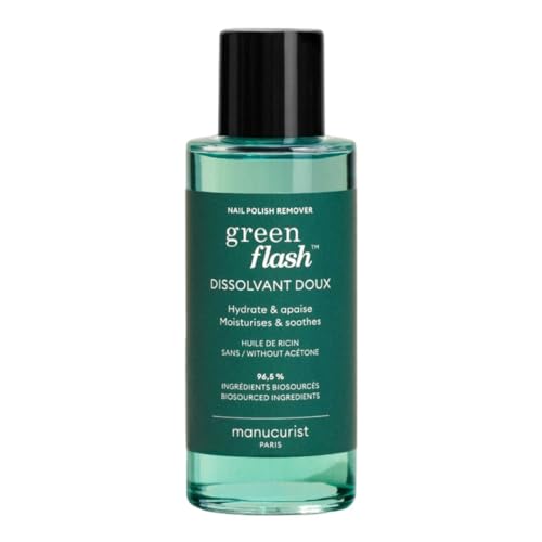 Manucurist - Green Flash Gel Nail Polish Remover - Effective Plant-Based - Acetone-Free - Floral Scent - 3.38 fl oz
