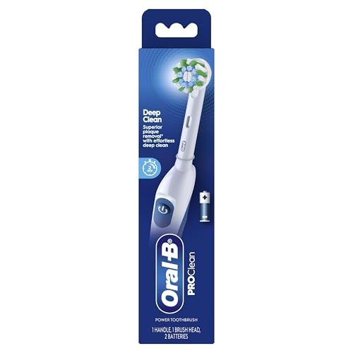Oral-B Pro 100 3D White, Battery Toothbrush, White