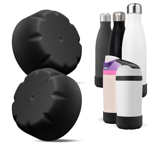 VIKIZUES Silicone Boot Compatible with Owala Kids Water Bottle 14/16 oz & S'well 17oz Water Bottle and More 12/17 oz Stainless Steel Water Bottles, Anti-Slip Bottom Protector Sleeve (Pink)