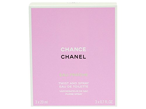 Chanel Chance Eau Fraiche Eau De Toilette Purse Spray for Women 3 X 0.7, 2.1 Fl Oz