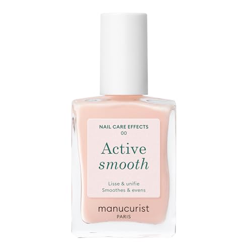 Manucurist Active Smooth 00 Nail Concealer Polish & Care - 2 in 1 Nude Nail Polish : Nail Strengthener and Growth - No Lamp - Ridge Filler for Nails - Natural Rosé Nail Polish