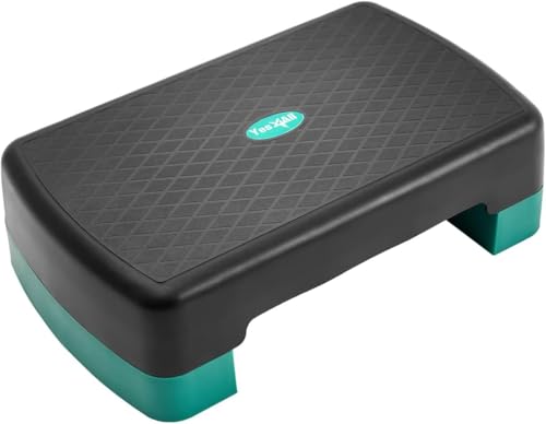 Yes4All Aerobic Exercise Step Platform with Adjustable Risers for Home Gym Fitness Workout