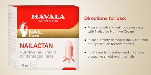Mavala Nail Care Nailactan Nutritive, Nail Cream In Jar, Supports Damaged Nails, Nourishing, Moisturizing Nail Care Cuticle Cream, Promotes Nail Growth, 0.5 Ounce Jar