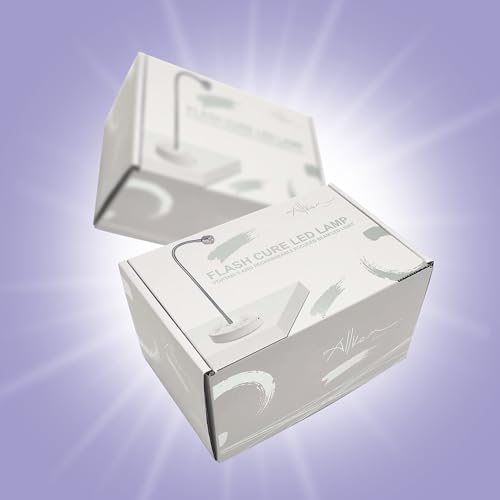 ALLKEM Flash Cure UV Nail Lamp – Gooseneck Gel Nail Light – Cordless Rechargeable LED Curing Lamp for Home & Salon Use – Silver, 3W