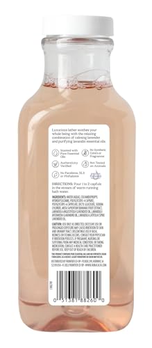 Aura Cacia Relaxing Lavender Bubble Bath, 13 fl oz - Paraben-Free with 100% Pure Essential Oils - Calming and Refreshing Lavender Aromatherapy for Body and Mind