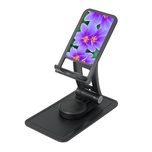 Purple Viburnum Cell Phone Stand 360° Adjustable Desktop Phone Holder Cradle Compatible With Most Mobile Phones Black