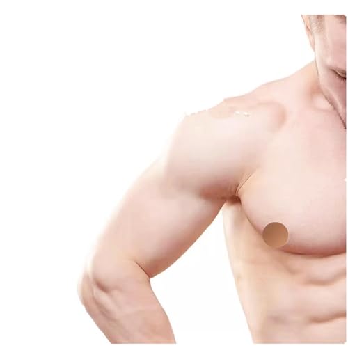alblinsy 100 Pairs Nipple Cover for Men,Mens Tape Pasties Patch Nipple Covers, Anti Chafing Protector Adhesive Nipple Guard Stickers for Runners Sports Gym Daily(Light Brown)