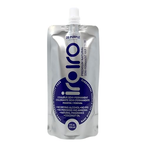 Iroiro Natural Premium Semi-Permanent Hair Color 20 Purple 8oz