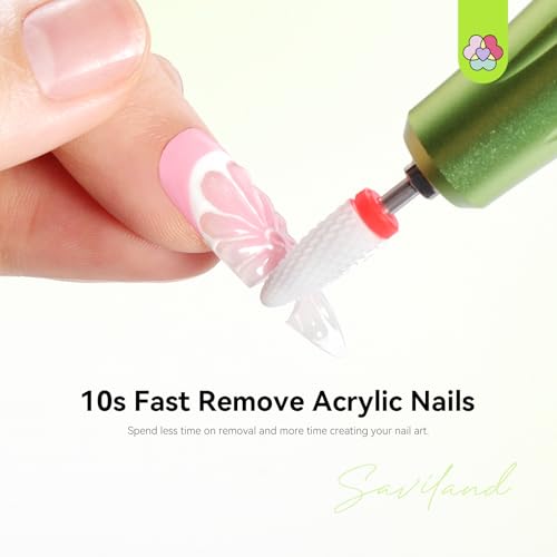 SAVILAND Advanced 50000RPM Professional Nail Drill : Portable Electric Nail File Nail Supplies Electric Nail Drill 6000MAh Drill para Uñas Nail Filer Electric with Drill Bits for Acrylic Nail Kit
