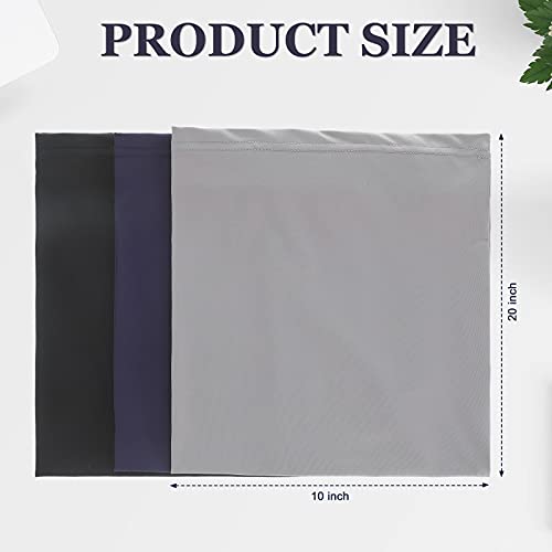 3 Pieces Satin Lined Dread Loc Cap Long Braid Cap Elastic Dreadlock Tube Sock for Full Cover Hair Stocking Night Sleep Bonnet (Gray, Blue, Black)