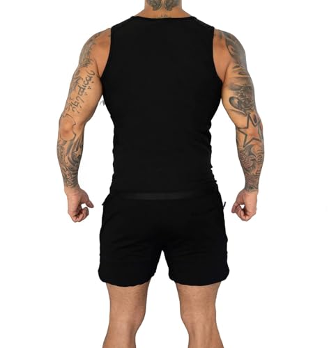 Kewlioo Men's Premium Zip Sauna Tank Top for Men - Heat Trapping Sauna Shirt for Men, Compression Sweat Suit for Gym, Workouts, Exercise, Fitness, Sauna Suit For Men (Black, S/M)