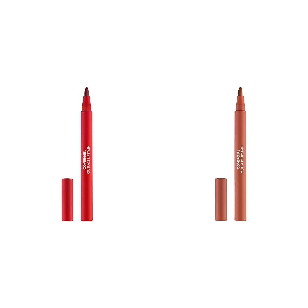 CoverGirl Outlast Lipstain Bundle | Atomic Love 55 & Canyon 35 Shades