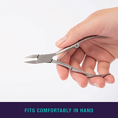 Trim Simply Foot Ingrown Toenail Kit - Includes Stainless Steel Toenail Nipper and Stainless Steel Dual-Ended File - Professional Foot Care Set for Salon Quality Grooming - Easy-to-Use - 2 Piece Set