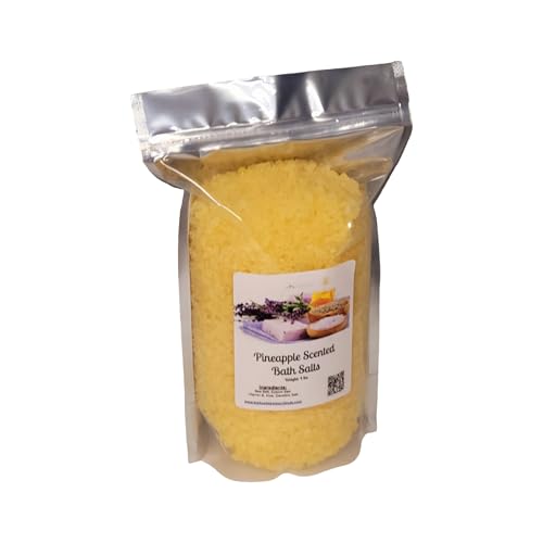 Bath Salts | 4lb Bag (64oz) | Pineapple Scent | Bathing | Body Care | Beauty | Relaxation | Spa