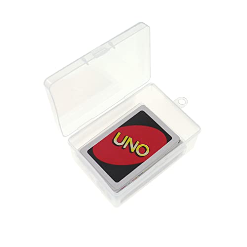 Plastic UNO Card Case Holder Designed for 112Pcs Classic Mattel UNO Card Game, High Capacity Playing Card Case Box Storage (NO Cards) (Set of 2)
