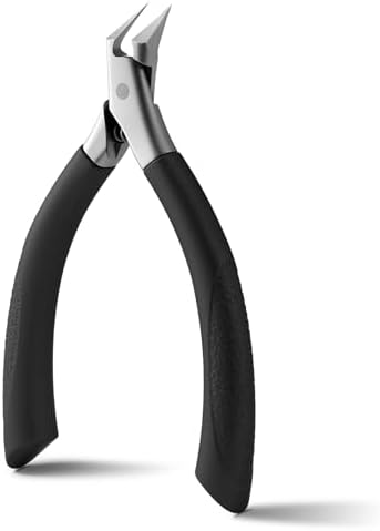 FVION Toenail Clippers for Ingrown Toenail, Straight Nail Clippers for Ingrown Toenails, Professional Ingrown Toenail Treatment for Adults, Seniors, Men and Women (Black)