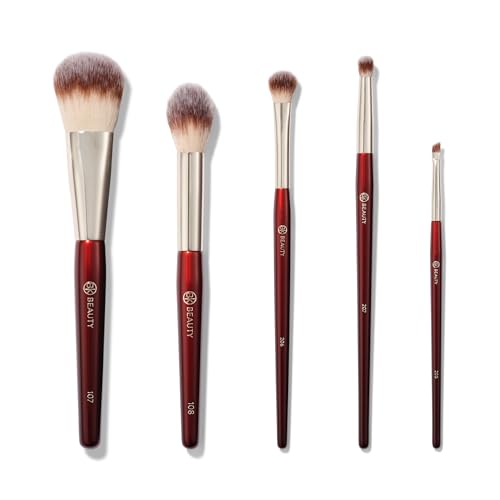 BK BEAUTY - PRECISION BRUSH COLLECTION (5PC) - Professional Makeup Brush Set for Bronzer, Blush, Contour, Powder & Eye Makeup | Premium Face Brushes for Flawless Application
