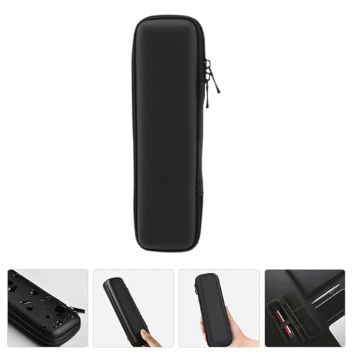 Warmhm EVA Hard Shell Stylus Pen Case Portable Protective Storage for Pencil Charging Cables Headphones Easy Access Zipper Closure Scratch-resistant Organizer for Electronic Accessories Black